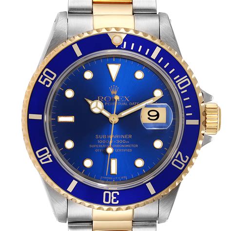 rolex blue yellow submariner|rolex submariner blue dial bezel.